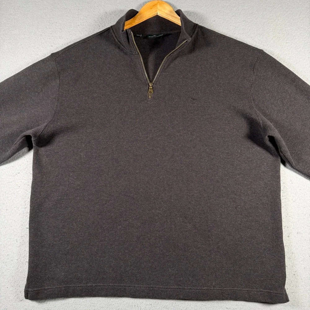 Rodd & Gunn Mens 3XL‎ 1/4 Zip Pullover 100% Australian Cotton Mud Brown SP0280
